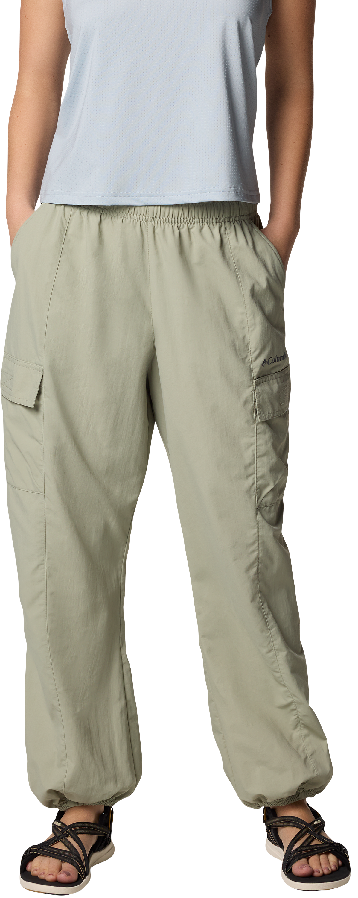 Pantalones Cortos Columbia Sandier Para Mujer - Informal, Cintura Elástica Ajustable, Protección Solar UPF 30